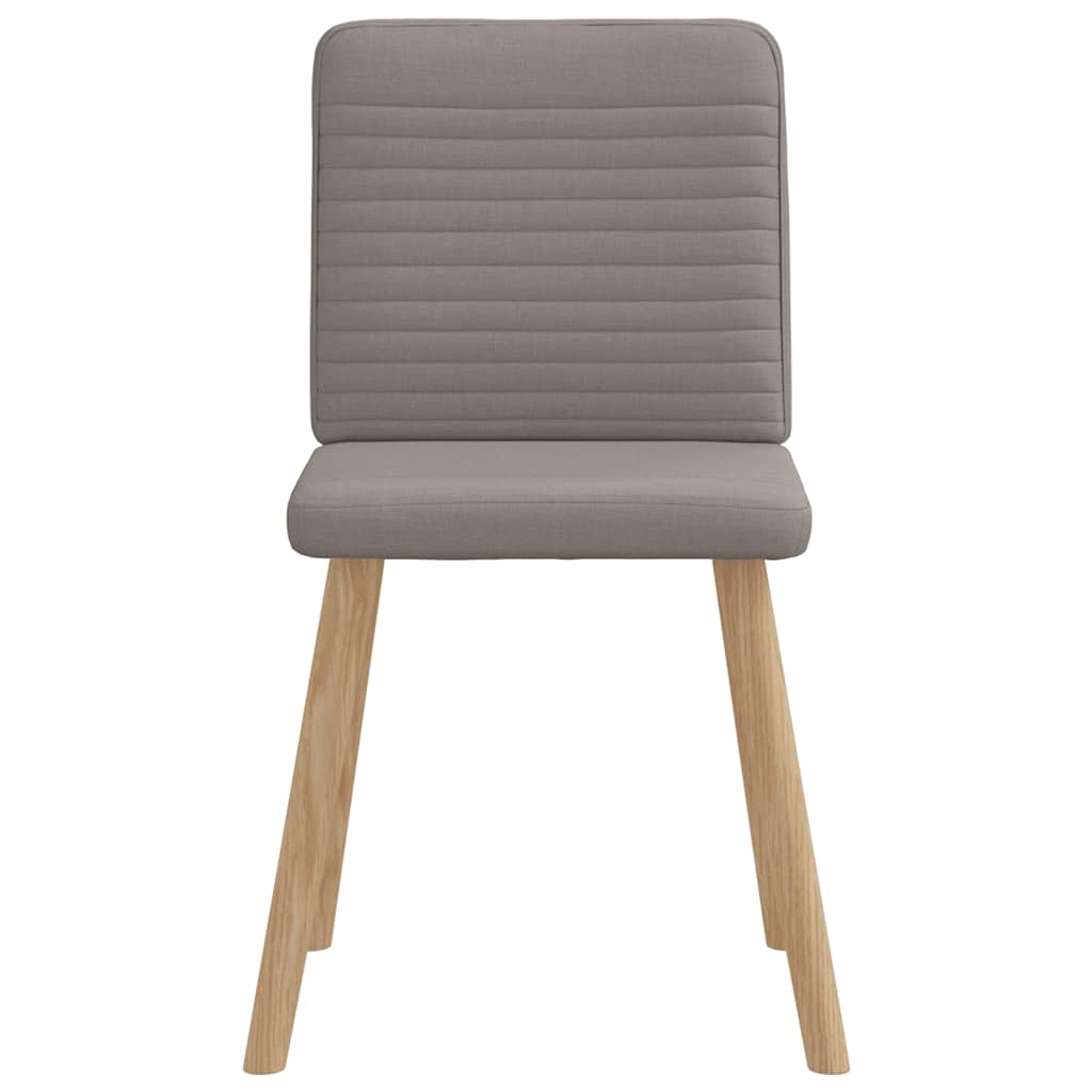 Chaises à manger lot de 2 taupe tissu