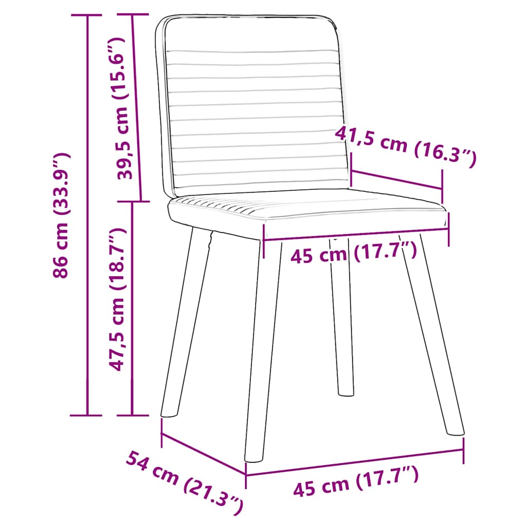 Chaises à manger lot de 2 taupe tissu