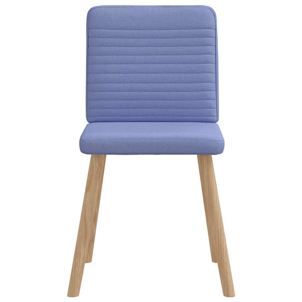 Chaises à manger lot de 2 bleu jean tissu