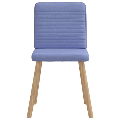 Chaises à manger lot de 2 bleu jean tissu