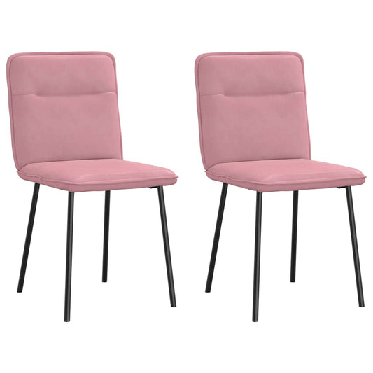 Chaises à manger lot de 2 Rose Velours