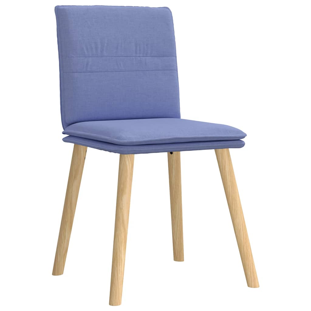 Chaises à manger lot de 2 bleu jean tissu