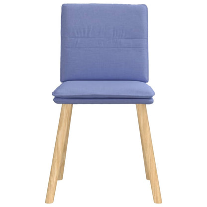 Chaises à manger lot de 2 bleu jean tissu