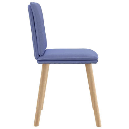 Chaises à manger lot de 2 bleu jean tissu