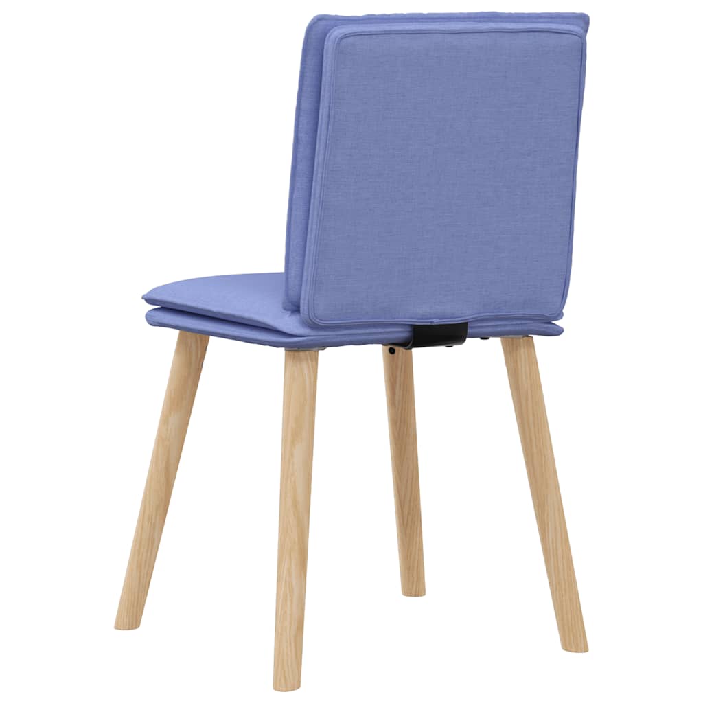 Chaises à manger lot de 2 bleu jean tissu