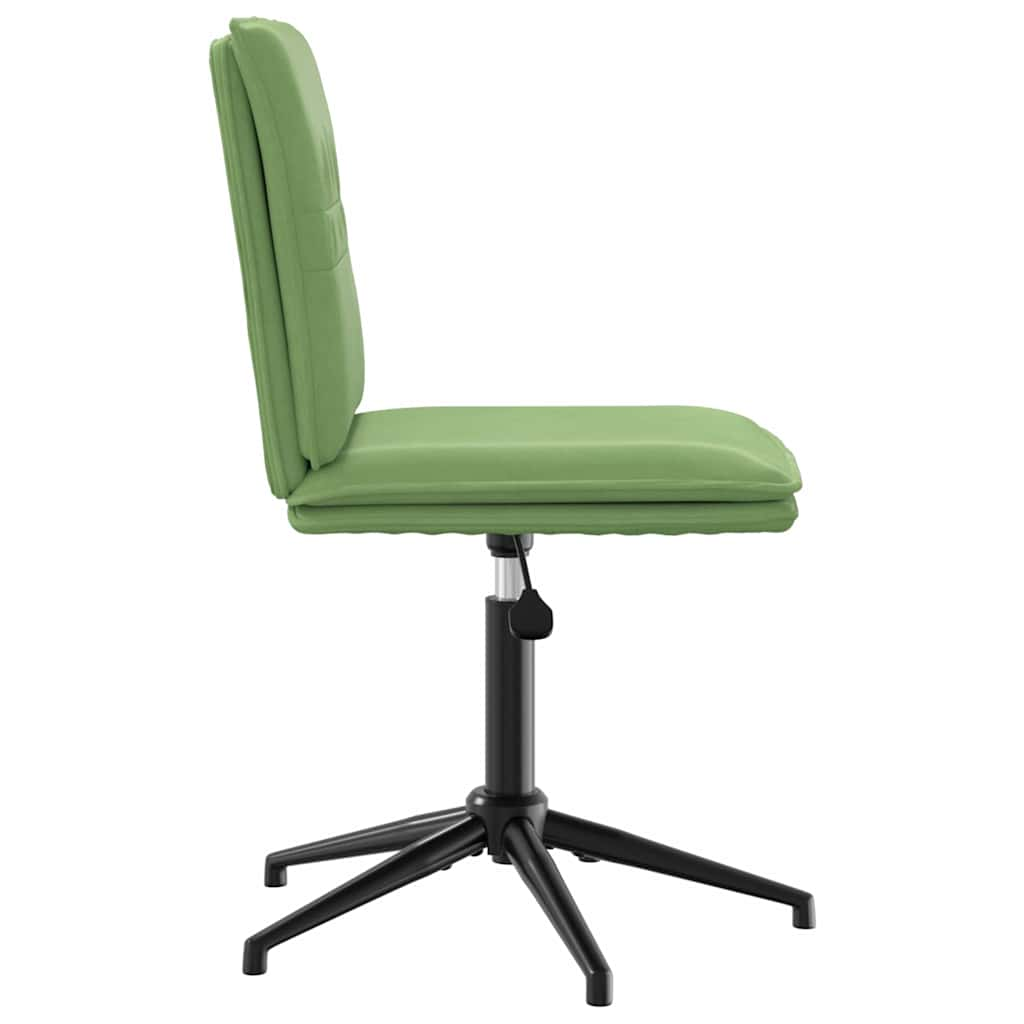 Chaise de salle à manger Vert clair Velours