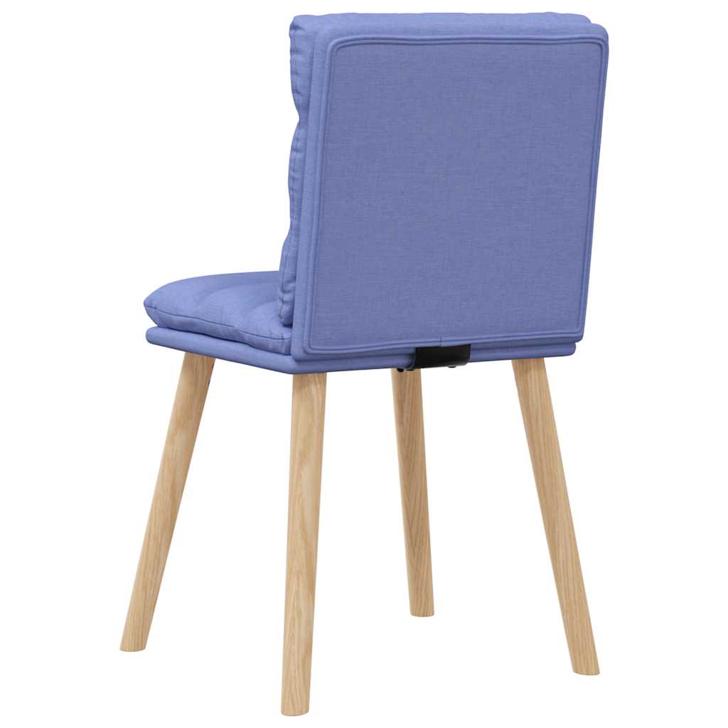 Chaises à manger lot de 2 bleu jean tissu