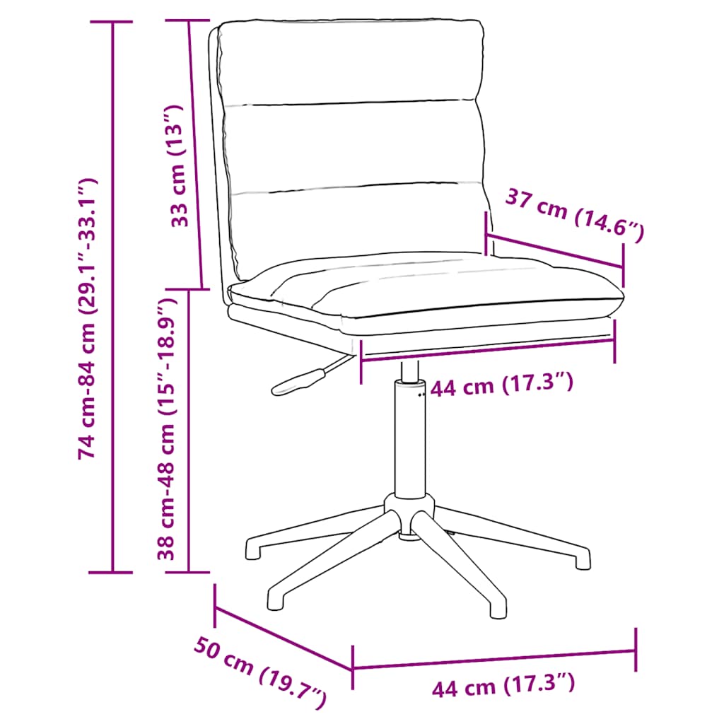 Chaise de salle à manger Marron Similicuir