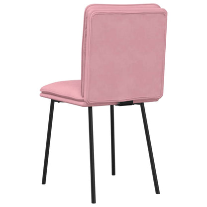 Chaises à manger lot de 2 Rose Velours