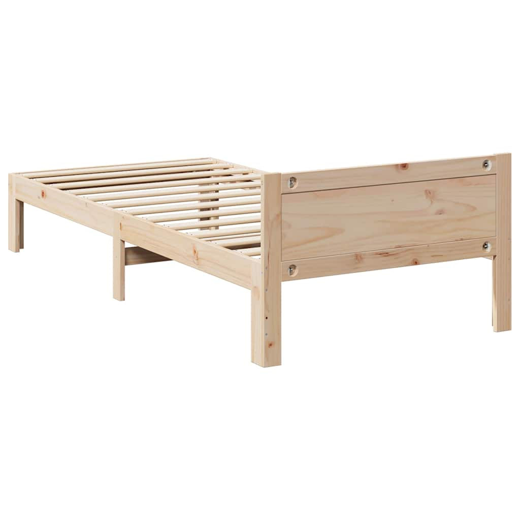 Cadre de lit sans matelas 80x200 cm bois massif de pin