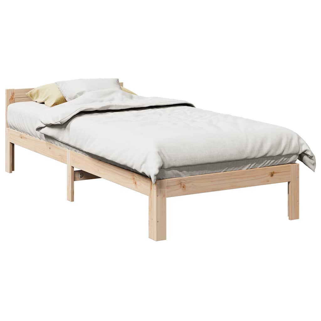 Cadre de lit sans matelas 80x200 cm bois massif de pin