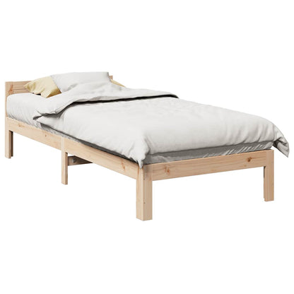 Cadre de lit sans matelas 80x200 cm bois massif de pin