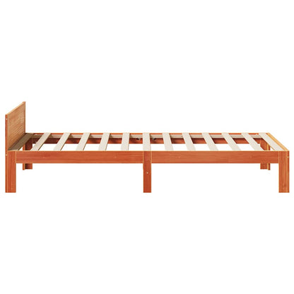 Cadre de lit sans matelas cire marron 90x200 cm bois pin massif