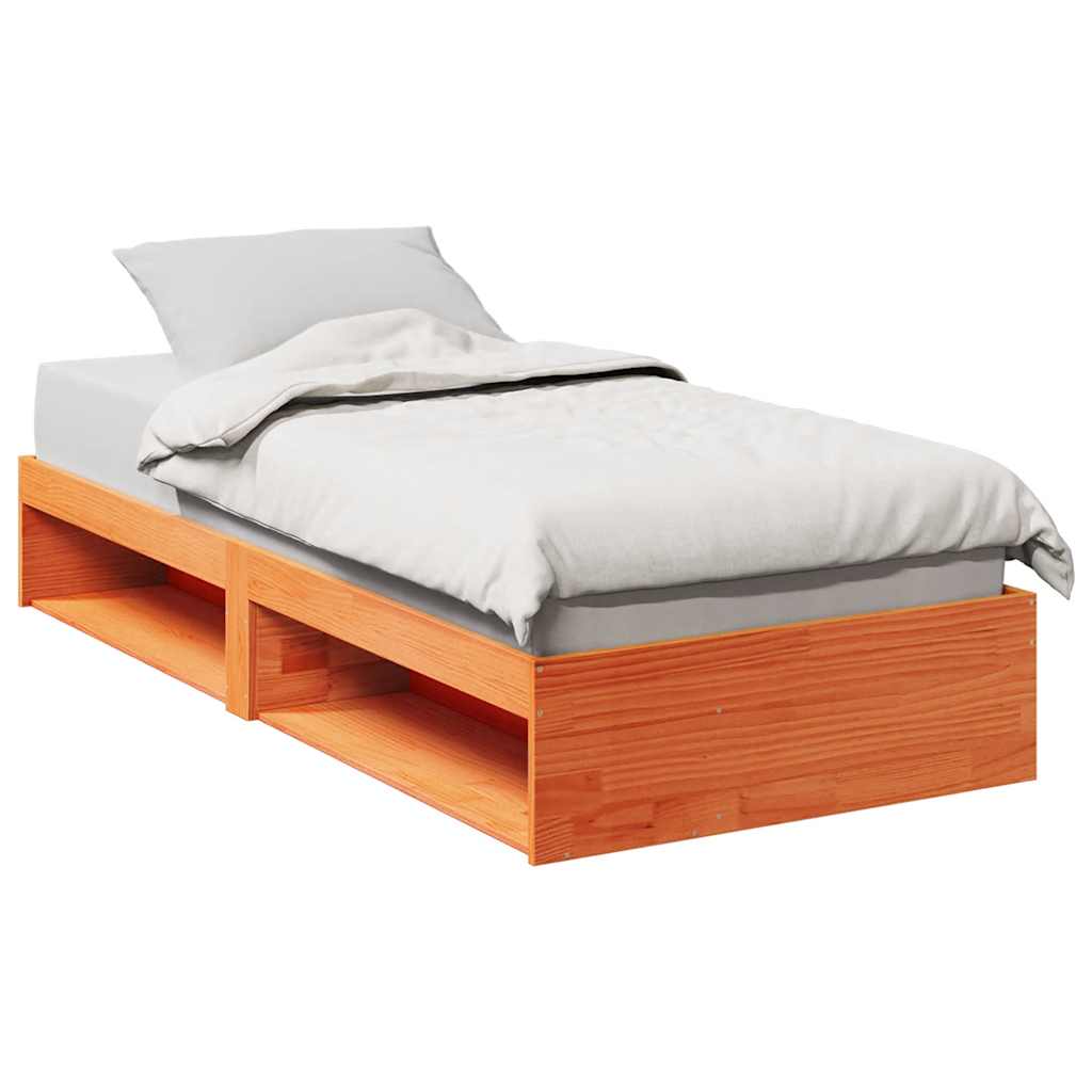 Lit de jour sans matelas cire marron 100x200 cm pin massif