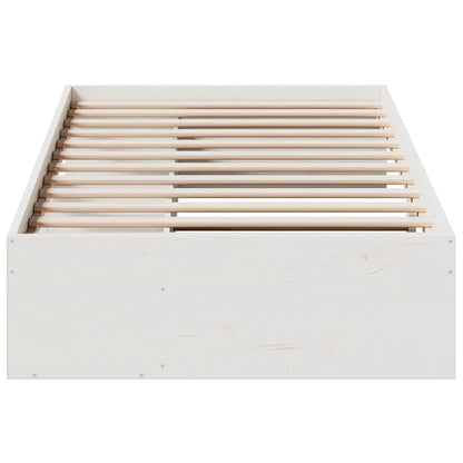 Lit de jour sans matelas blanc 90x200 cm bois de pin massif