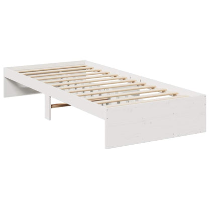 Lit de jour sans matelas blanc 90x200 cm bois de pin massif