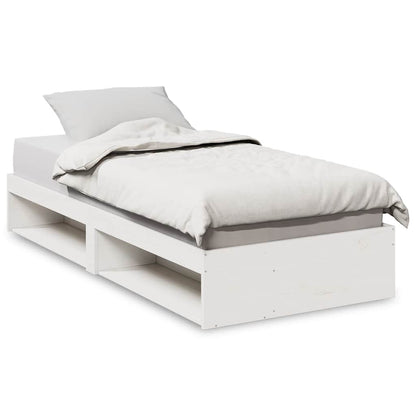 Lit de jour sans matelas blanc 80x200 cm bois de pin massif