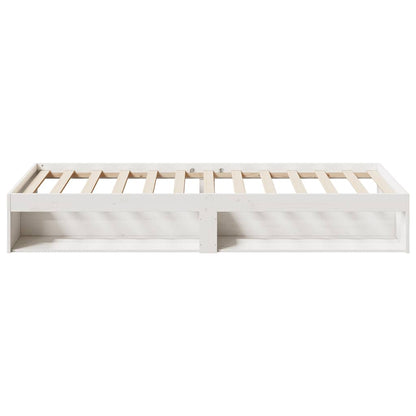 Lit de jour sans matelas blanc 80x200 cm bois de pin massif