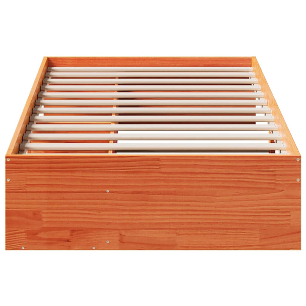 Lit de jour sans matelas cire marron 90x190 cm bois pin massif