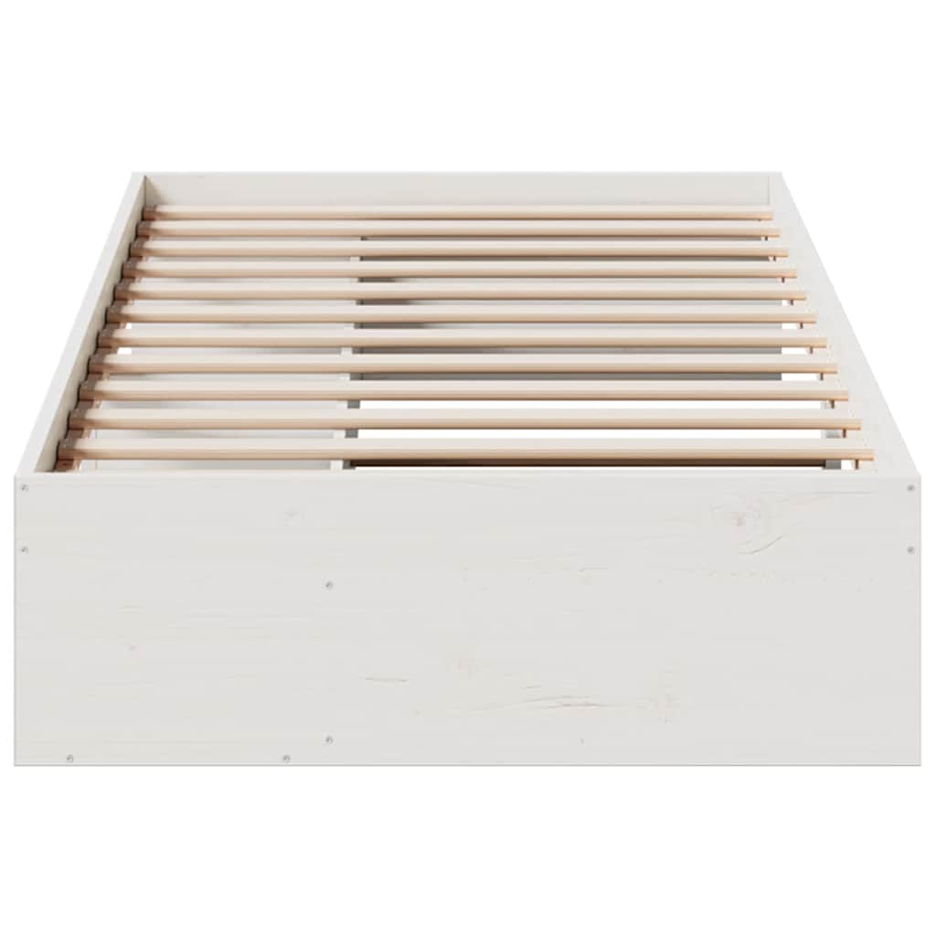 Lit de jour sans matelas blanc 75x190 cm bois de pin massif