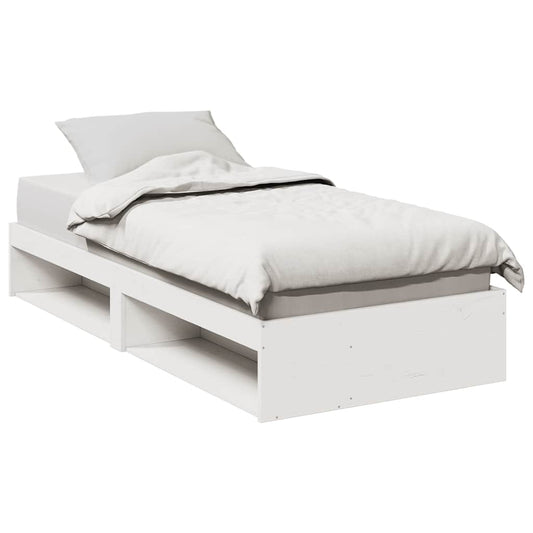 Lit de jour sans matelas blanc 75x190 cm bois de pin massif