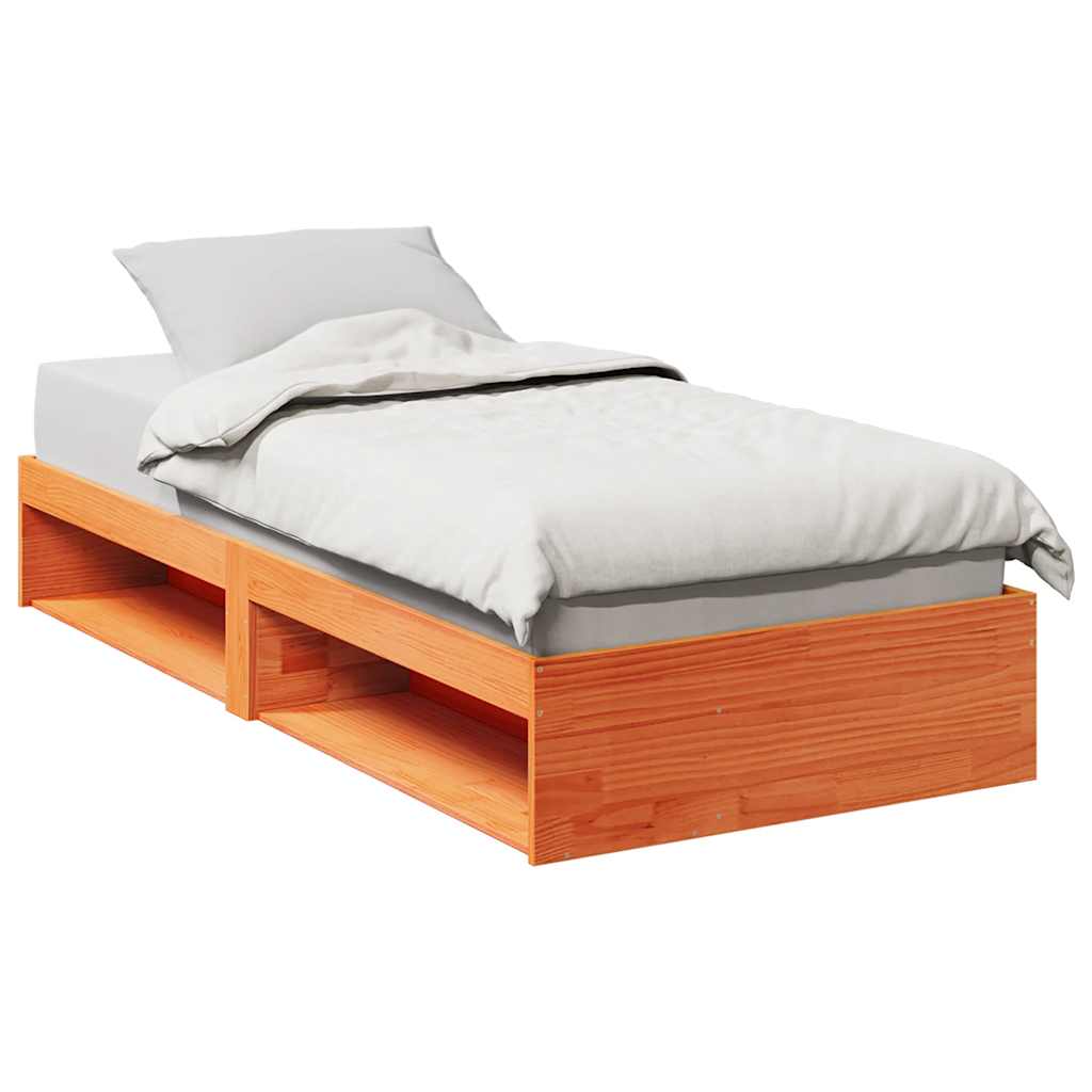 Lit de jour sans matelas cire marron 75x190 cm pin massif