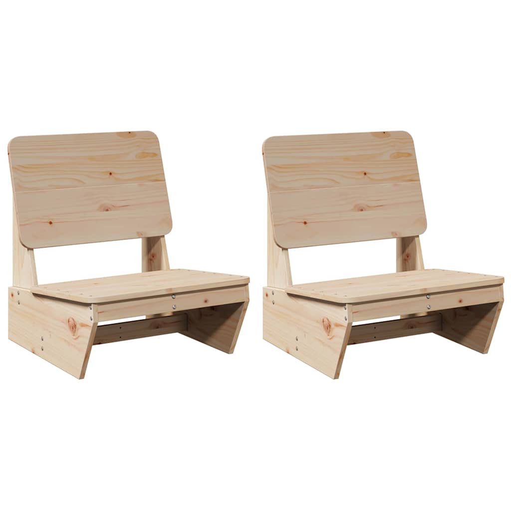 Chaises de jardin lot de 2 60x64x70,5 cm bois massif de pin