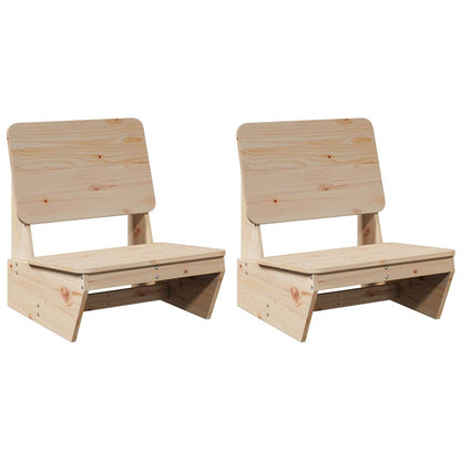 Chaises de jardin lot de 2 60x64x70,5 cm bois massif de pin