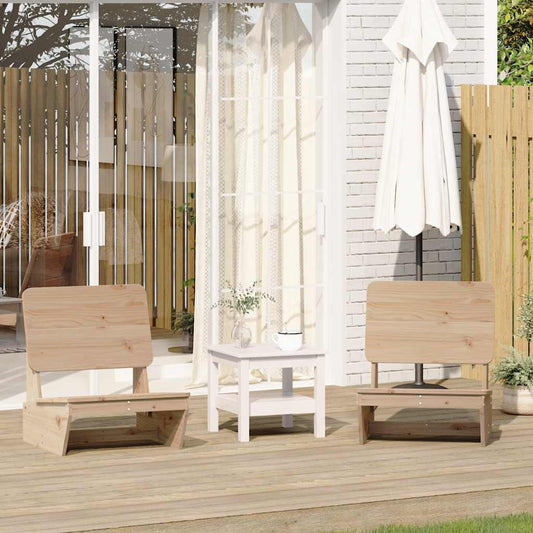 Chaises de jardin lot de 2 60x64x70,5 cm bois massif de pin