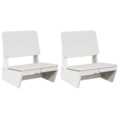 Chaises de jardin lot de 2 blanc 60x64x70,5 cm bois massif pin