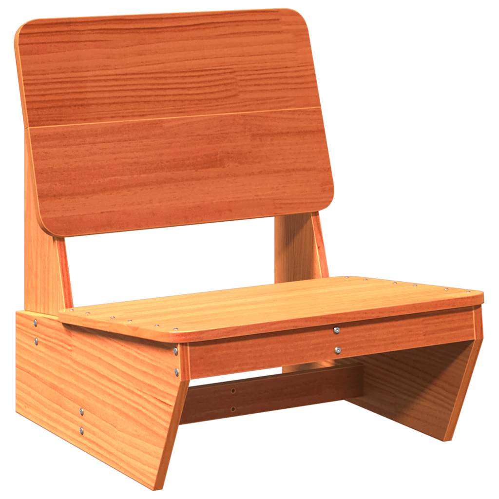 Chaises de jardin lot de 2 cire marron 60x64x70,5 cm