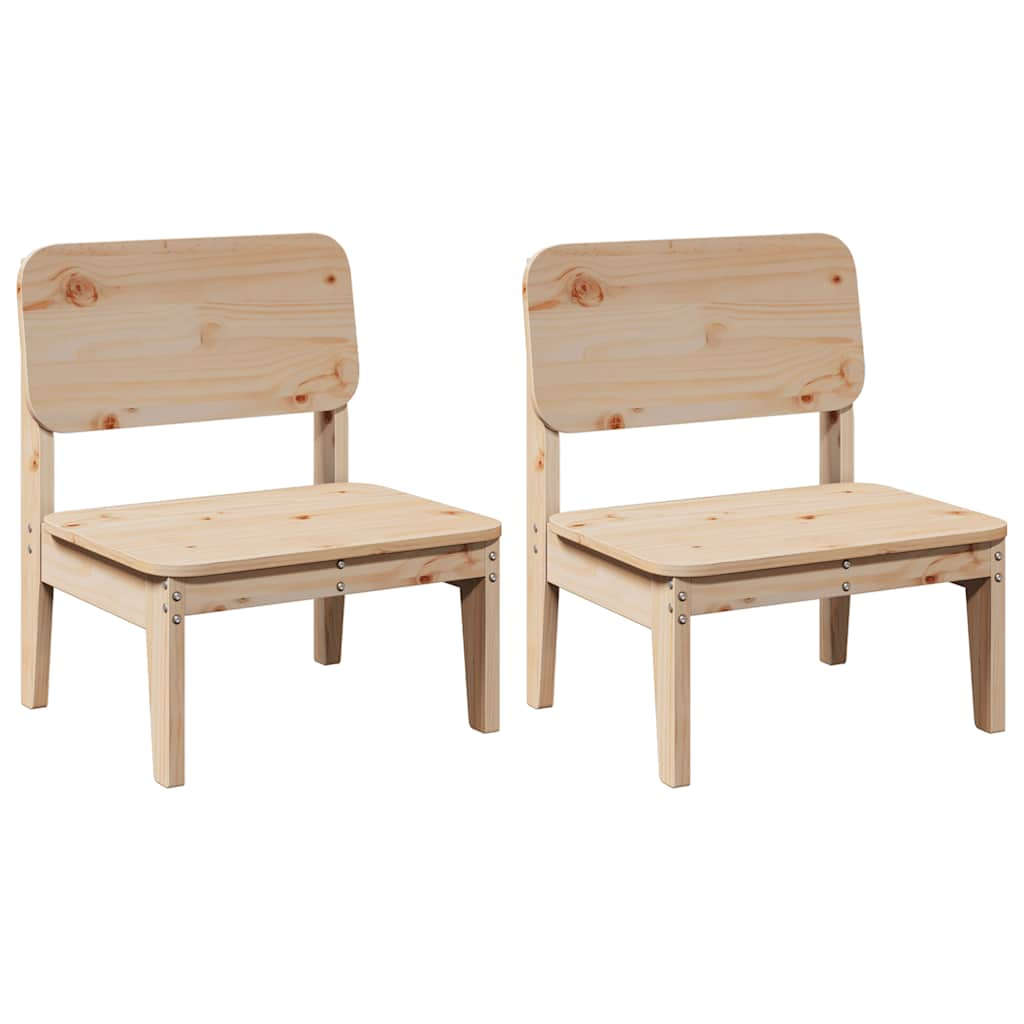 Chaises de jardin lot de 2 60x52,5x72 cm bois massif de pin