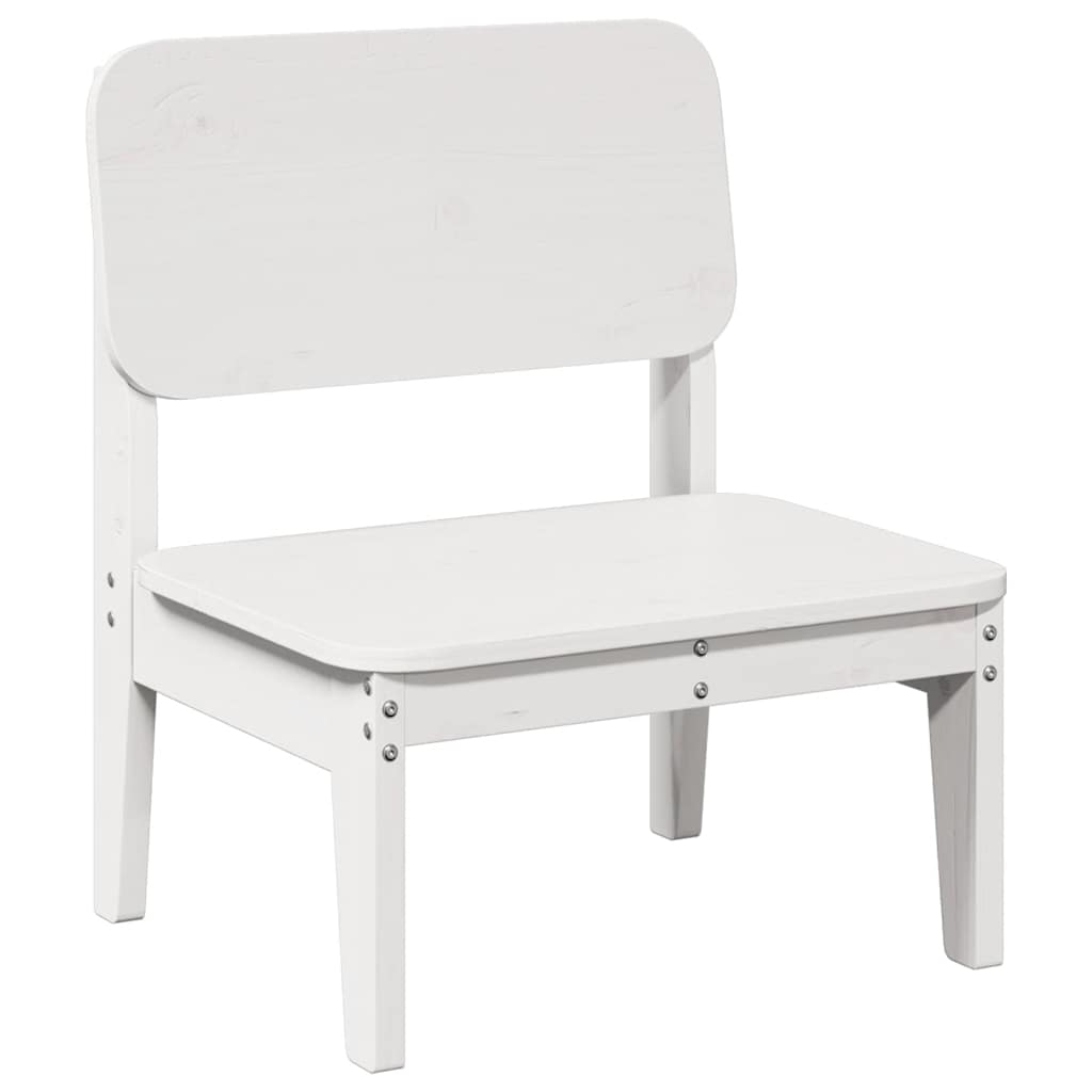 Chaises de jardin lot de 2 blanc 60x52,5x72 cm bois massif pin