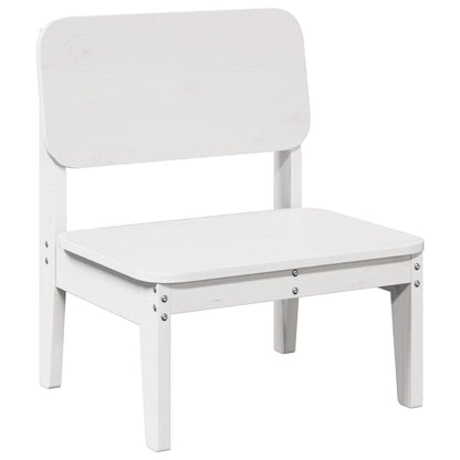 Chaises de jardin lot de 2 blanc 60x52,5x72 cm bois massif pin