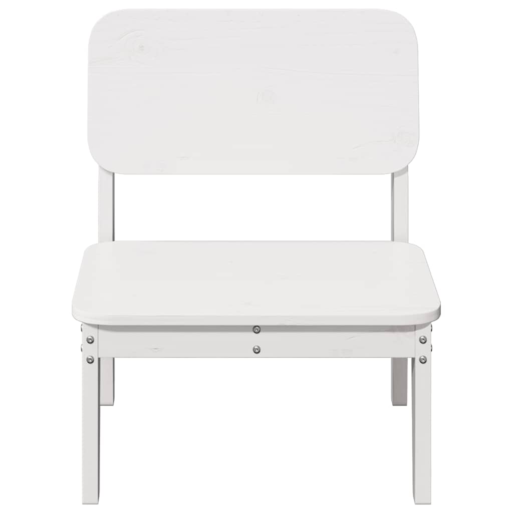 Chaises de jardin lot de 2 blanc 60x52,5x72 cm bois massif pin