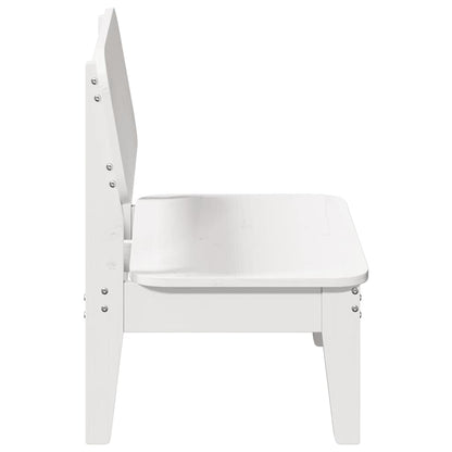 Chaises de jardin lot de 2 blanc 60x52,5x72 cm bois massif pin