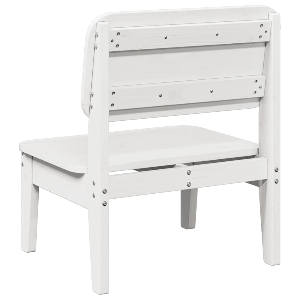 Chaises de jardin lot de 2 blanc 60x52,5x72 cm bois massif pin