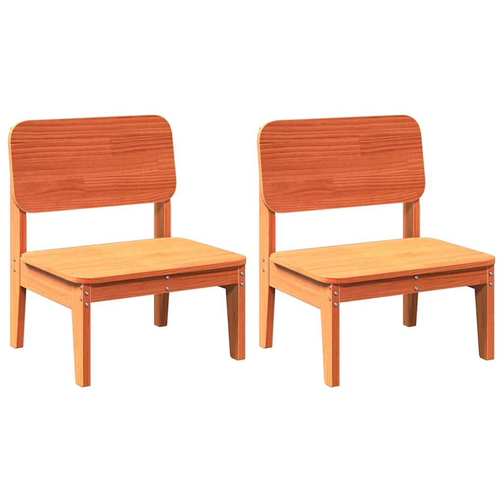 Chaises de jardin lot de 2 cire marron 60x52,5x72 cm