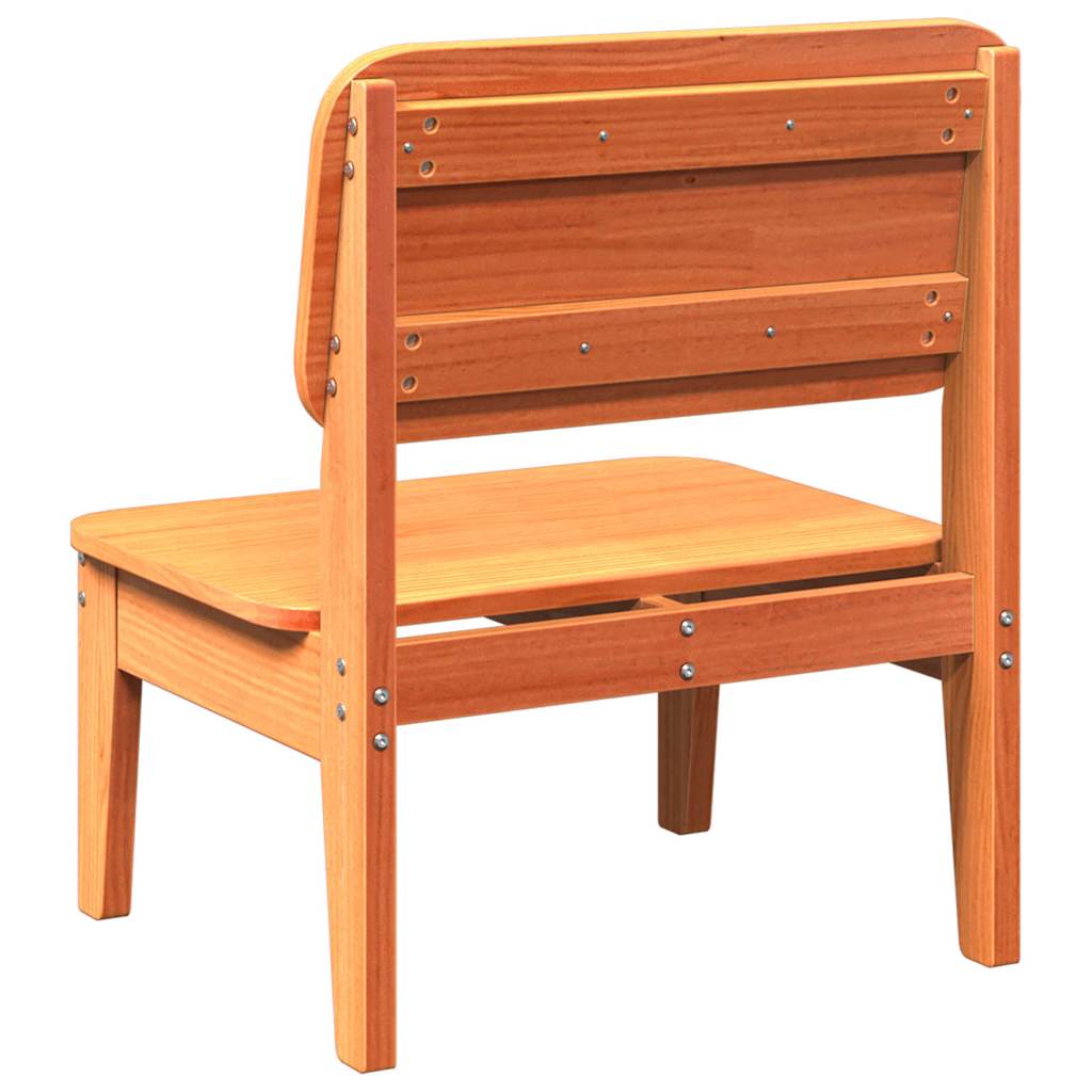 Chaises de jardin lot de 2 cire marron 60x52,5x72 cm