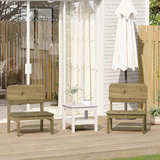 Chaises de jardin lot de 2 cire marron 60x52,5x72 cm