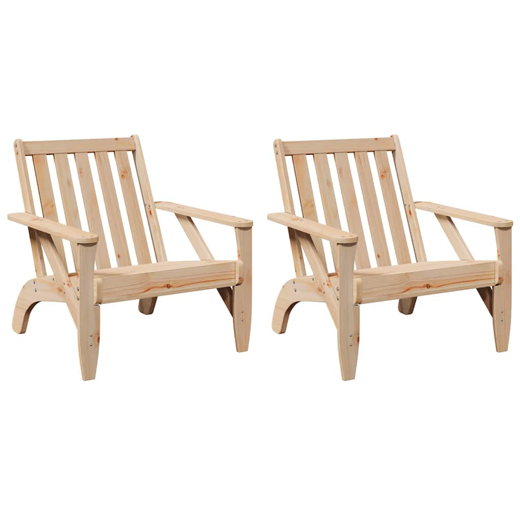 Chaises de jardin adirondack lot de 2 75x77x77 cm