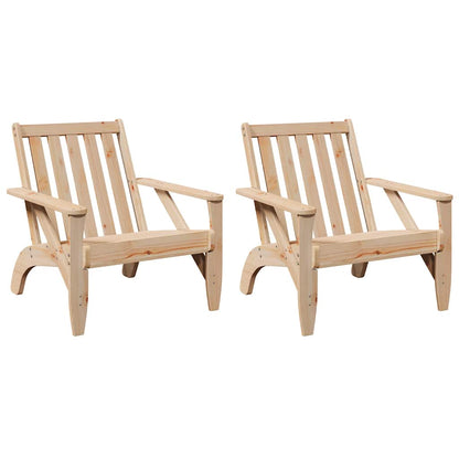 Chaises de jardin adirondack lot de 2 75x77x77 cm