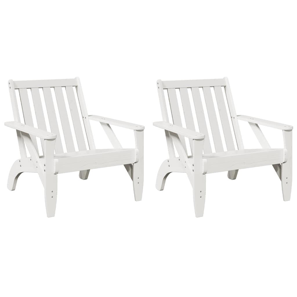 Chaises de jardin adirondack lot de 2 75x77x77 cm