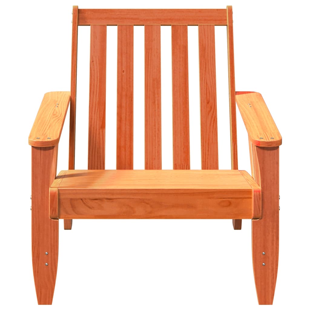 Chaises de jardin adirondack lot de 2 cire marron 75x77x77 cm