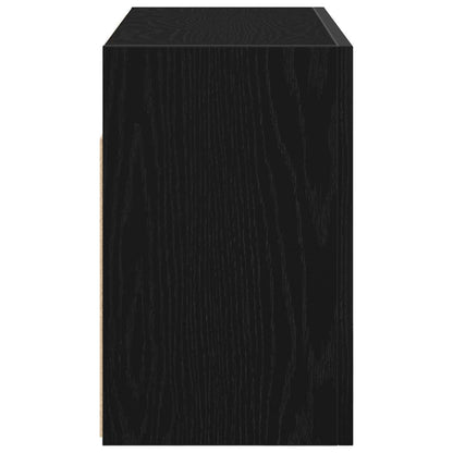 Armoire murale de bain noir 60x25x40 cm bois d'ingénierie