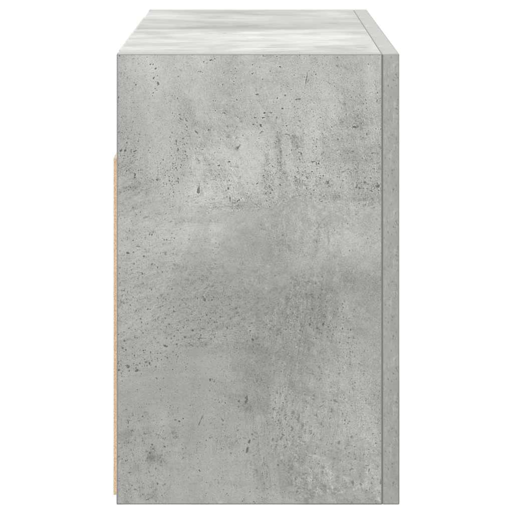 Armoire murale de bain gris béton 60x25x40 cm bois d'ingénierie