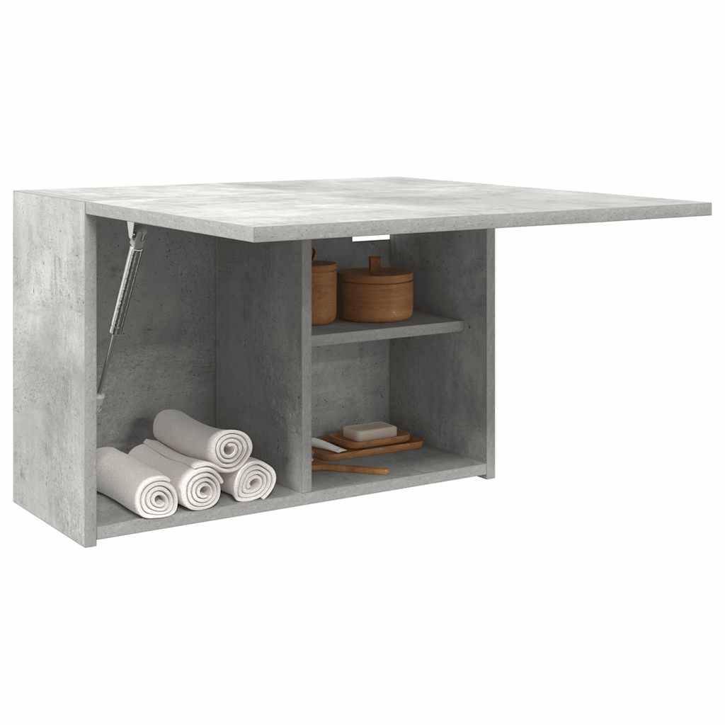 Armoire murale de bain gris béton 60x25x40 cm bois d'ingénierie