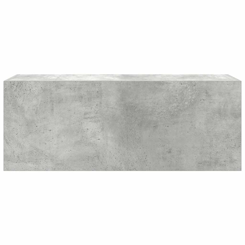 Armoire murale de bain gris béton 80x25x30 cm bois d'ingénierie