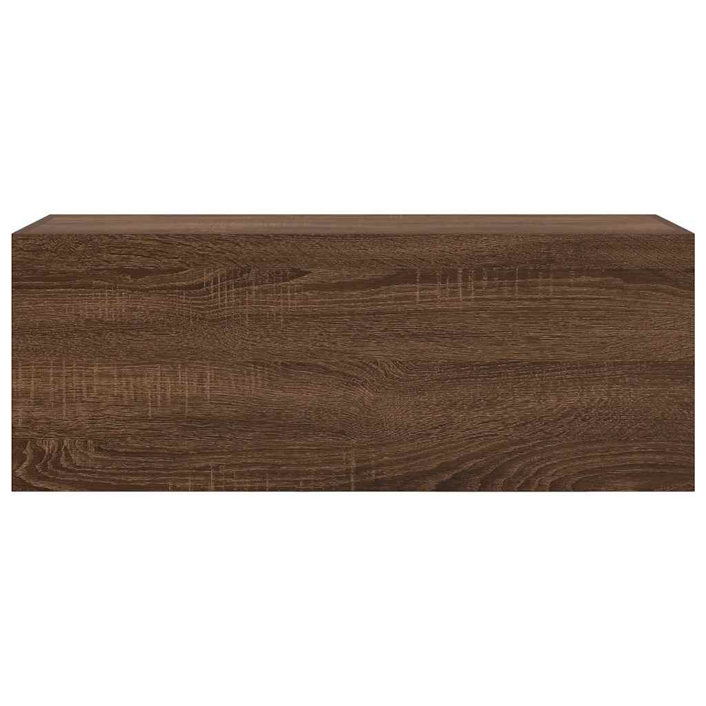 Armoire murale de bain chêne marron 80x25x30 cm bois ingénierie