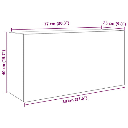 Armoire murale de bain blanc 80x25x40 cm bois d'ingénierie